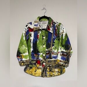 Michael Leu Art to Wear Jacket Size Small Cotton Multicolor
